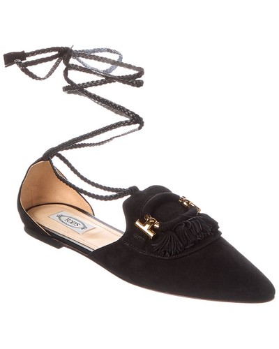 TOD’S Tod'S Camoscio con Frange Piatto Donna