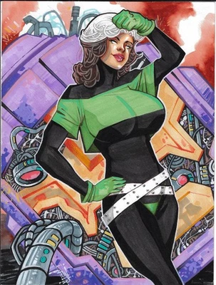 💥Rogue (09"x12") original comic art by Rick Whatson - TramaStudio💥 - Image 1 of 4