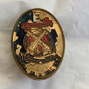 WWII US Navy E Production Award American Locomotive Lapel Pin Bureau of Ordnance - Picture 1 of 2