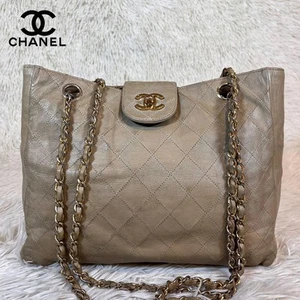 Ultra rare CHANEL chain tote supermodel bicolore shoulder strap 0415b - Picture 1 of 18