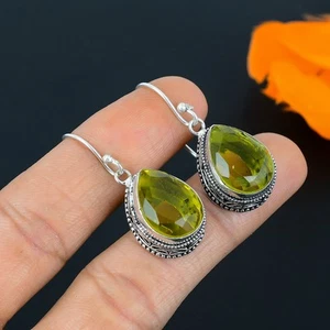 Pendiente de joyería de plata esterlina 925 hecho a mano de piedras preciosas... - Imagen 1 de 8