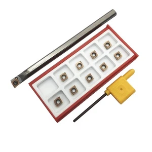 SOLID CARBIDE C08K-SCLCR06 INDEXABLE LATHE BORING BAR 8 MM SHANK + CCGT060202L-F - Picture 1 of 5