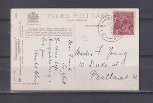 VICTORIA, GLENTHOMPSON cds., 1922 Tuck's India, Hindu Pillars, KGV 1 1/2d. Brown - Picture 1 of 1