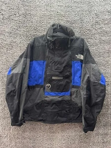 The North Face Steep Tech Down High Neck Hooded Jacket Black Blue Mens Size XL - Picture 1 of 14