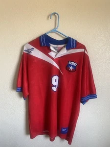 1997/99 CHILE Ivan Zamorano #11 HOME SHIRT (L) REEBOK - Picture 1 of 15