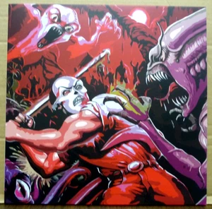 Splatterhouse 2 Vinyl Record VGM Shape LP SAWBLADE SEGA Genesis Not Moonshake - Picture 1 of 5