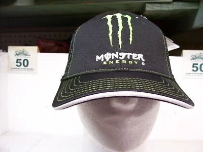 Monster Energy Drink Kurt Busch #41 Trucker Negro Estilo NASCAR PIT HAT/GORRA NUEVO CON ETIQUETAS Foto 1 de 4