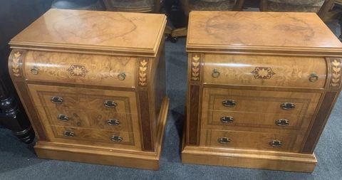 Vicente Zaragoza Nightstand Pair Art Deco Spain Lacquered Maple Local Pick Up Cover