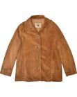VERA PELLE Womens Leather Jacket IT 46 Large Brown Leather AM64