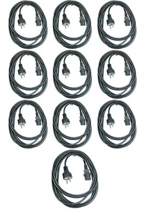 10 x ADAM HALL 5 m Kaltgerätekabel Netzkabel Schuko Kaltgeräte Netz Strom Kabel - Picture 1 of 5