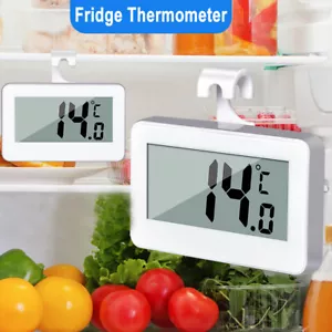 1/2x Hook Magnet Cooking Kitchen Fridge Freezer Thermometer Digital Waterproof - Picture 1 of 16