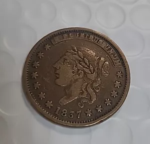 1837 Hard Times Token Liberty Not One Cent SA22 - Picture 1 of 2