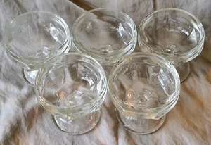 5 Vintage Clear Glass Federal Colonial Footed Sherbet Dessert Cup Ice Cream Dish - Picture 1 of 5
