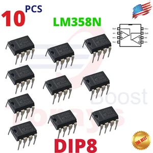 LM358 Amplificatore LM358 Bassa Potenza Dual OpAmp DIP-8 IC LM358N VENDUTO/SPEDIZIONE USA 10x - Foto 1 di 3