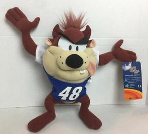 Peluche Taz Looney Tunes NASCAR #48 Johnson juguete suave peluche 12" nuevo con etiquetas - Imagen 1 de 8