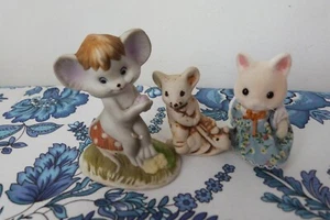 Cute Vintage Mouse Mice Figurines 1980s Collection of 5 - Picture 1 of 14