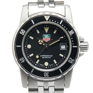 Tag Heuer Professional 200M WD1410-G-20 Quartz Black Working - Picture 1 of 8