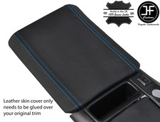 BLUE STITCHING TOP GRAIN LEATHER ARMREST LID COVER FITS HONDA S2000 1999-2003
