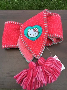 Neu mit Etikett Hello Kitty roter Schal Mädchen Lizenz Sanrio kleine Größe ~ süß ~ für KID - Bild 1 von 4