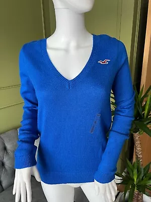 BNWT HOLLISTER womens Jumper Sweater UK M Blue  - Image 1 of 4