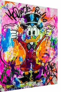 Leinwand Bilder Dagobert Duck Pop Art Wandbilder - Hochwertiger Kunstdruck - Bild 1 von 8