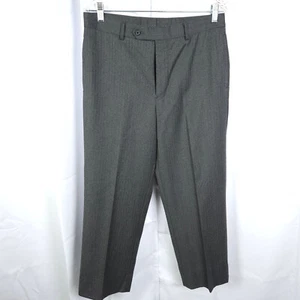 Brooks Brothers Mens 33x26 Gray Madison Flat Front Wool Dress Pants - Picture 1 of 6