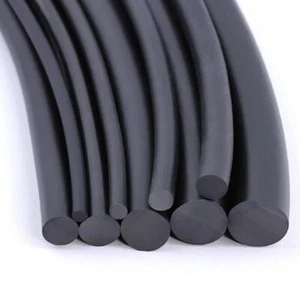 5m Black Solid Nitrile Rubber Cord NBR O Ring Anti Oil Seal Gasket Dia 5mm-12mm - Picture 1 of 15