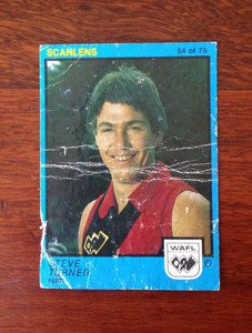 Scanlens 1982 WAFL Football Card #54 STEVE TURNER Perth