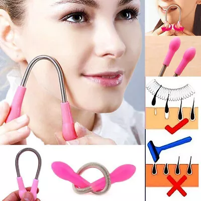 Women Spring Face Hair Moustache Remover Spring Threading Tool Epilator Cleaner • 2.42€