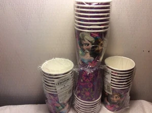 HALLMARK DISNEY FROZEN PARTY CUPS New in sealed plastic bags-32 PAPER CUPS - Picture 1 of 3