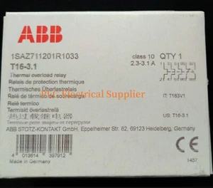 T16-3.1 1PC ABB Thermal Overload Relay T16-3.1 (2.3-3.1A) Fast Shipping - Picture 1 of 2