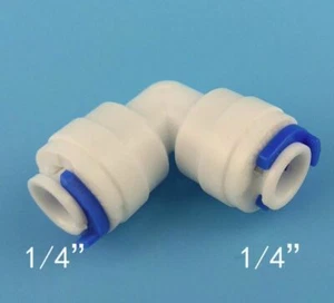 coude PVC FF 1/4" 6,35 raccord tuyau LLDPE - Picture 1 of 2