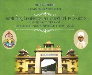 India Rs 10, UNC COIN, on *Centenary Year of Banaras Hindu University* Hyd Mint - Picture 1 of 6