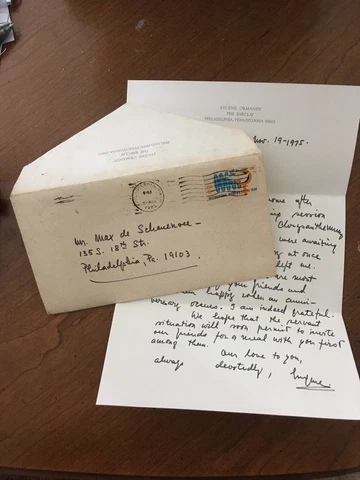 Letters written by Eugene Ormandy Phila. Orchestra conductor+3 rare news clip Cover