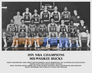 1971 MILWAUKEE BUCKS Glossy 8x10 Photo NBA CHAMPIONS Poster Lew Alcindor Print - Picture 1 of 1