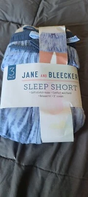 JANE & BLEECKER Jane and Bleecker 3-Pack Sleep Shorts Soft Stretch / Size SMALL, MEDIUM,LARGE