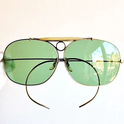 occhiali da sole RAY BAN SHOOTER 10K GF SUNGLASSES gold b&l vintage decot cable - Immagine 1 di 4