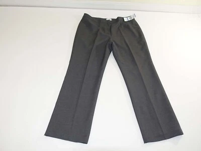 Le Suit Women's Dress Pants Size 18 x 32 NWT Gray Flat Front Polyester Slacks - Image 1 of 4
