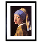 Painting Vermeer Girl Pearl Earring Old Master Framed Picture Art Print 9x7 Inch