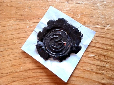 ANTIKER Wachs-,Lack-Siegel Abguss INITIALEN GB oder BG - Bild 1 von 3