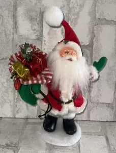 Muñeca Annalee Shimmermint Santa con saco de regalos 9" 400711 Navidad - Imagen 1 de 6