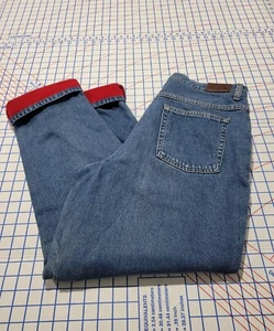 L.L. Pantalones de mezclilla para mujer Bean forrados de vellón doble L calce relajado 100 % algodón talla 16 R - Imagen 1 de 14