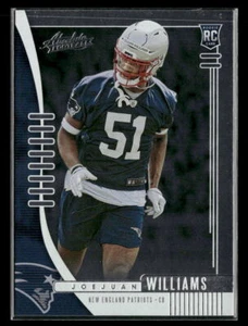 2019 Panini Absolute #166 Joejuan Williams Retail New England Patriots Rookie - Picture 1 of 2