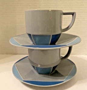 ROSENTHAL MODERN CUBISM TAZZINA DA CAFFÈ E PIATTINI (KOBIE) - EXPRESSO - TAZZINE PICCOLE (Due) - Foto 1 di 9