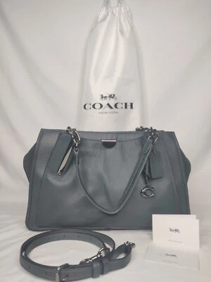 Coach Dreamer 36 Satchel Leather & Suede w/ Dust Bag - Green Color — 第 1/4 张图片