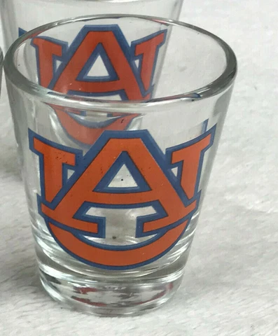Auburn University Tigers 2 oz Shot Glass Orange War Eagle NEW Cover