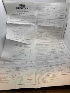 Póster manual de instrucciones Sega Genesis doble cara - Imagen 1 de 2