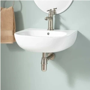 🔥NEW Signature Hardware Langlade 20" Porcelain Wall Mounted Bathroom Sink - Picture 1 of 2