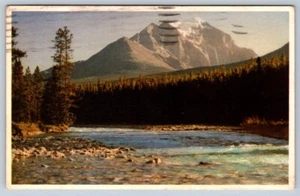 Mount Temple, Banff National Park Alberta, Vintage 1955 Byron Harmon Postcard - Foto 1 di 2
