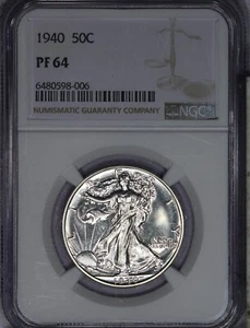 1940 Walking Liberty Half Dollar 50c NGC PF64 PR64 - Picture 1 of 2